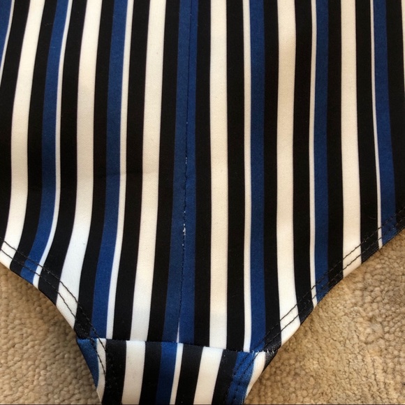 Clover Canyon Striped Labyrinth Cut Out Swimsuit - Picture 5 of 7